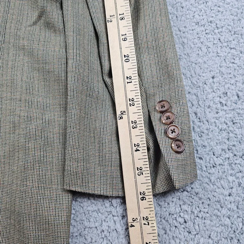 Ralph Ralph Lauren Blazer Jacket Mens 42L Tan Silk Wool Blend Sport Coat